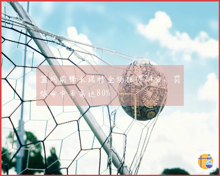 篮网前锋米诺特全场独得24分，罚球命中率高达80%